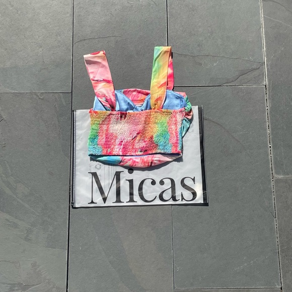 Micas Tie Dye Print Cami Crop Top – MULTICOLOR NWOT - Picture 3 of 3